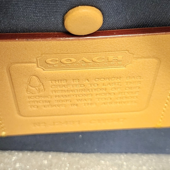 Coach Denim Blue Shoulder Bag with Gold Hardware - Picture 2 of 6